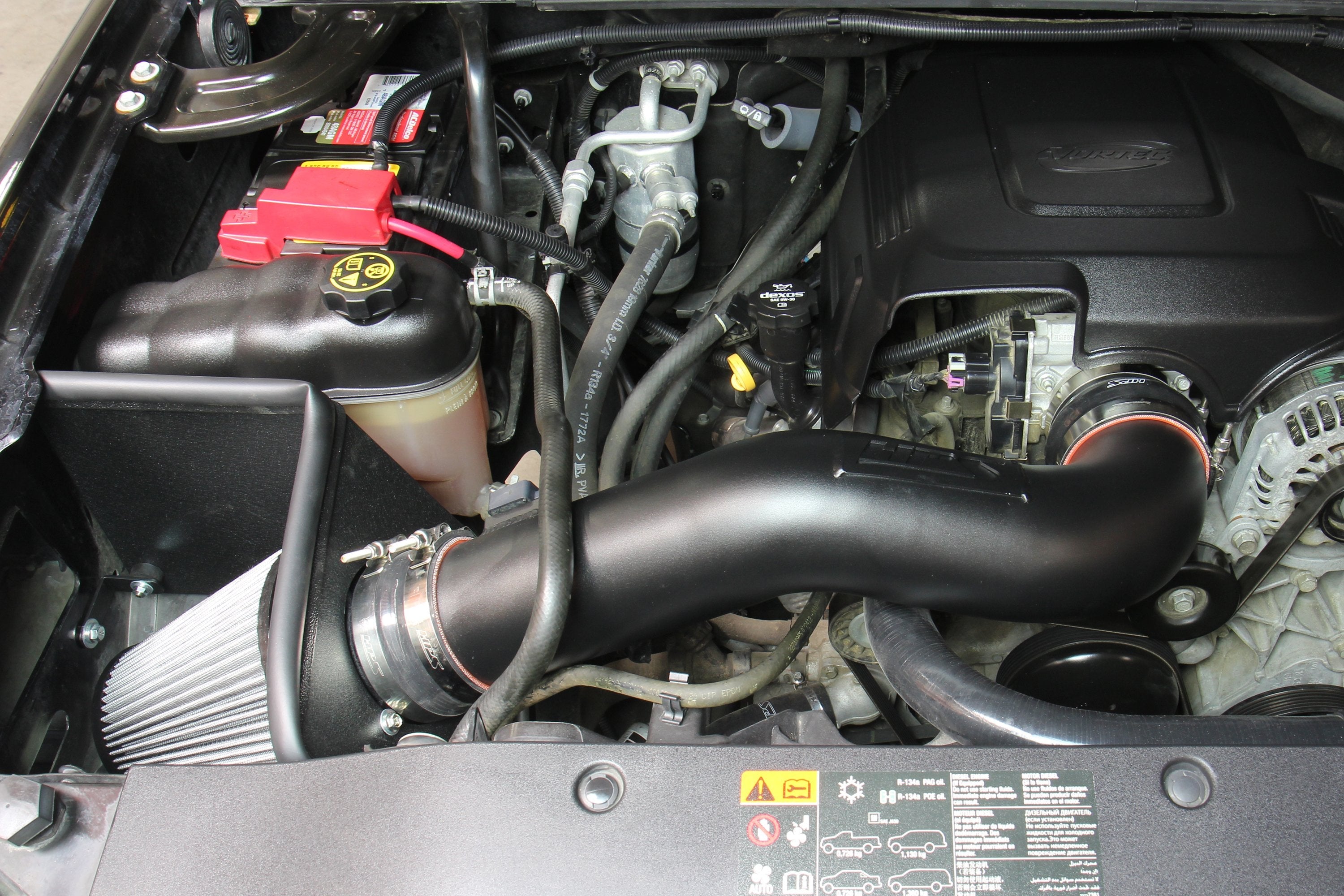 HPS Shortram Air Intake Kit 2009-2014 Cadillac Escalade 6.2L V8, Includes Heat Shield, Black