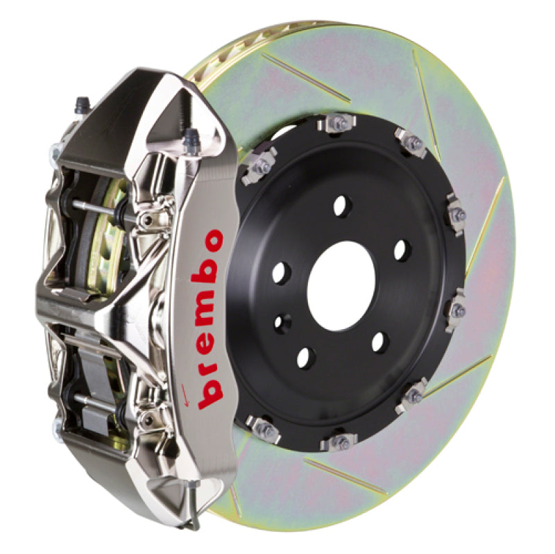 Brembo 16+ Camaro LS/LT/SS Front GTR BBK 6 Piston Billet 380x34 2pc Rotor Slotted Type1 - Nickel 1N2.9057AR