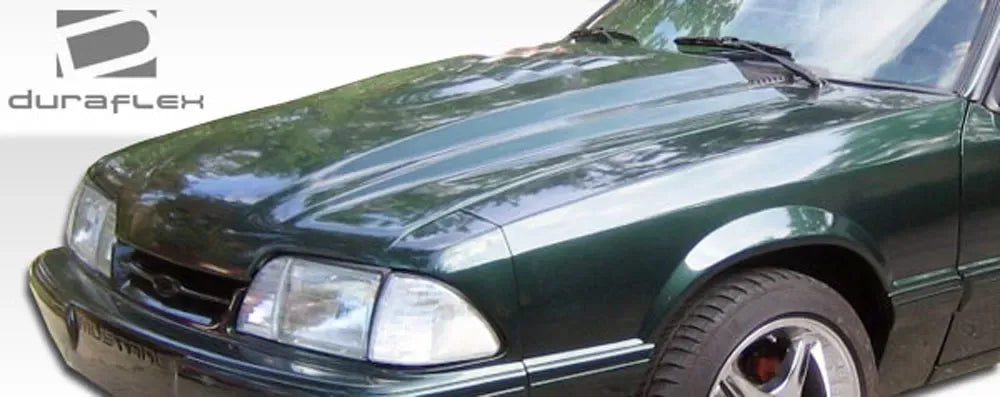Duraflex Cobra R Hood Compatible With 1987-1993 Ford Mustang - 1 Piece