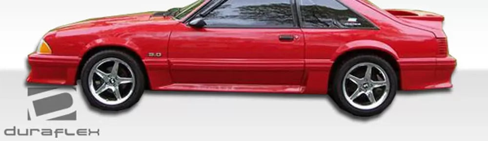 Duraflex Cobra R Side Skirts Compatible With 1979-1993 Ford Mustang - 2 Piece