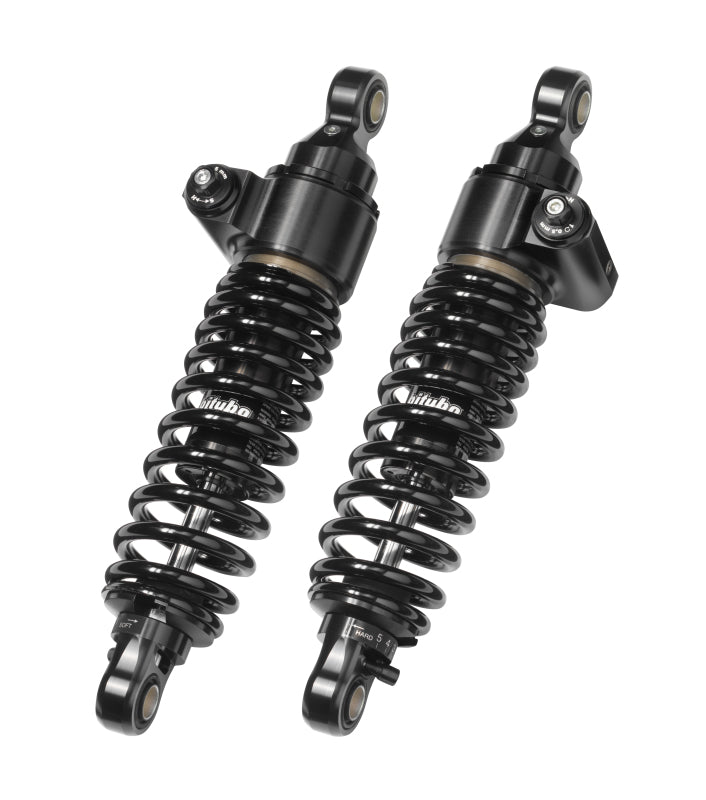 Bitubo Suspension Bitubo WME2 Twinshocks Adjustable: Hydraulic Spring Preload, Rebound, Length 321mm, Dark Edition HD028WME22V2