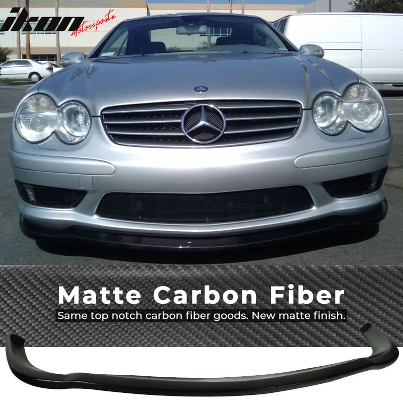 2003-2006 Benz SL Class R230 AMG Style Front Bumper Lip Carbon Fiber