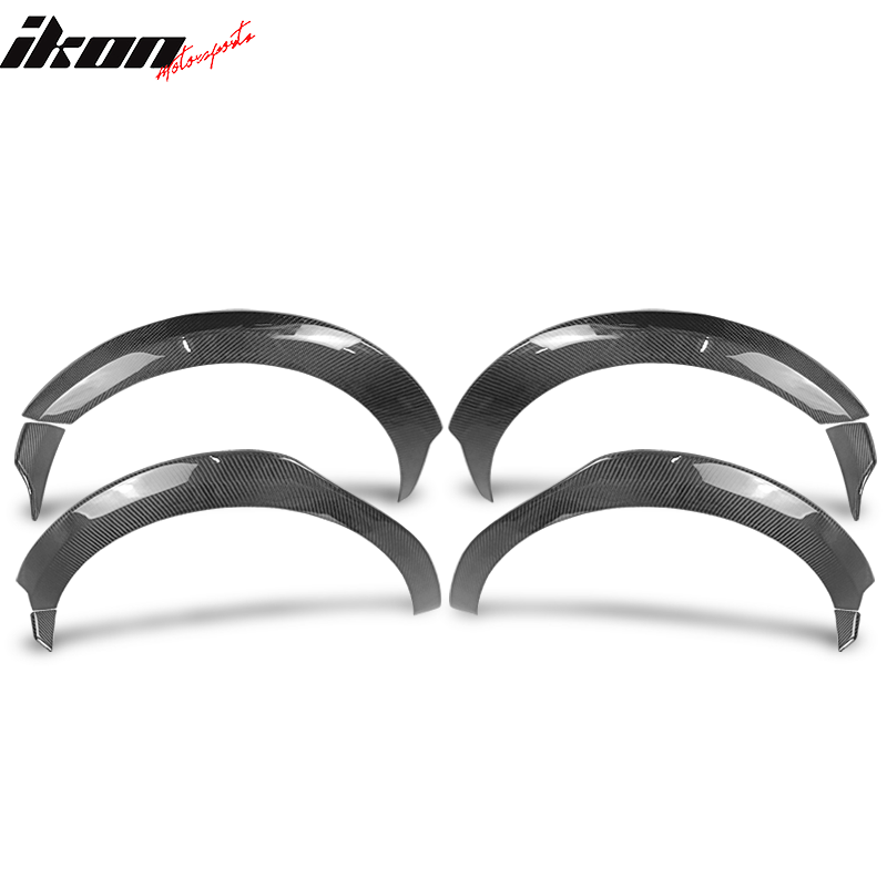 2017-2023 Tesla Model 3 Fender Flares Wheel Trim Carbon Fiber 8PC