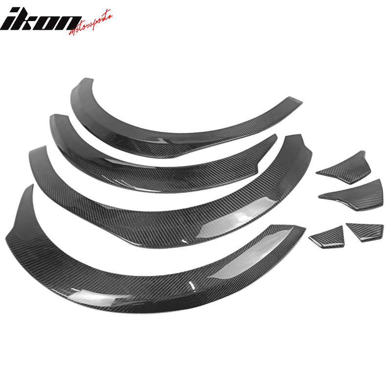2017-2023 Tesla Model 3 Fender Flares Wheel Trim Carbon Fiber 8PC