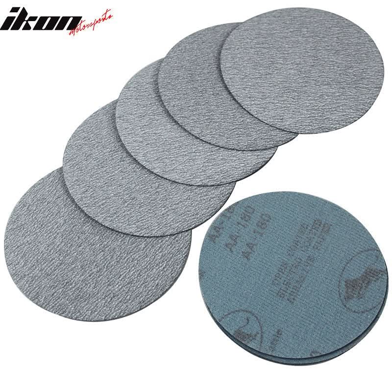 10PC 5in 127mm 180 Grit Auto Sanding Disc Sandpaper Sheets Sand Paper