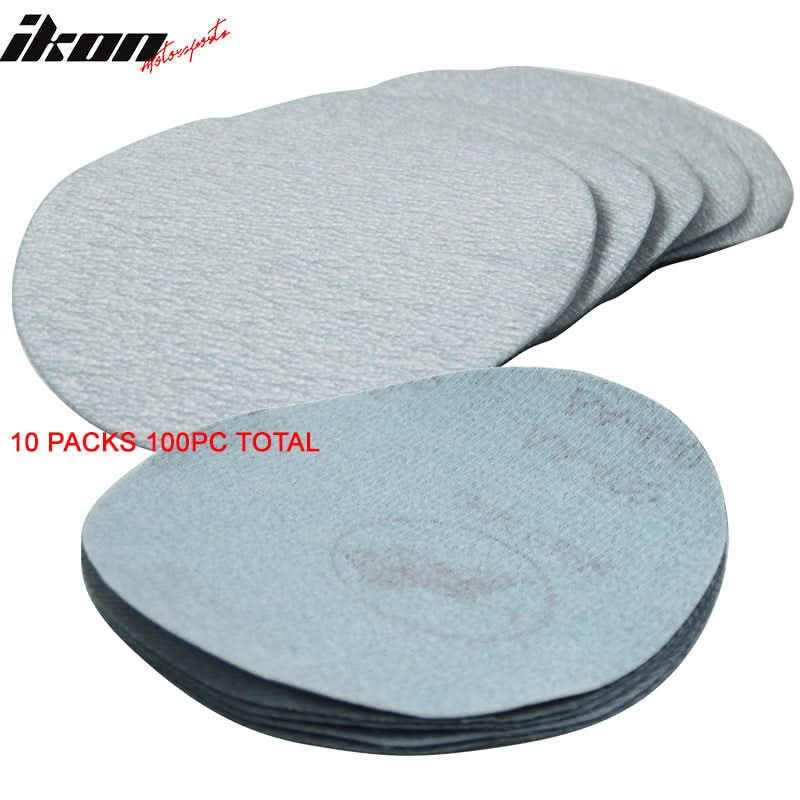 100PC 5in 127mm 400 Grit Auto Sanding Disc Sandpaper Sheets Sand Paper