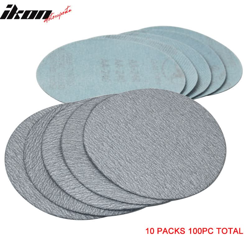100PC 5in 127mm 240 Grit Auto Sanding Disc Sandpaper Sheets Sand Paper