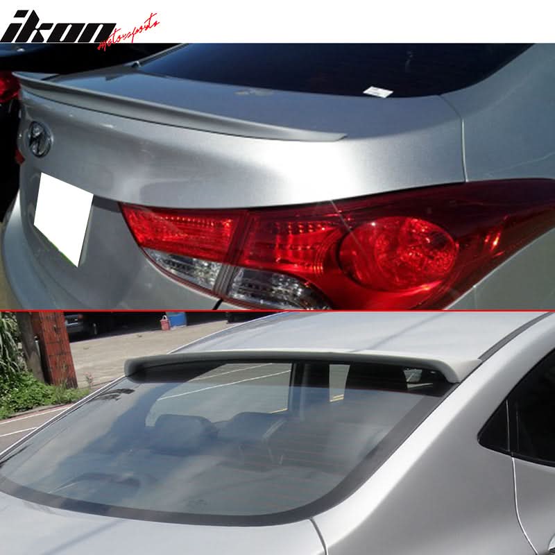 Fits 10-15 Hyundai Elantra OE Trunk Spoiler & Roof Wing UnABS