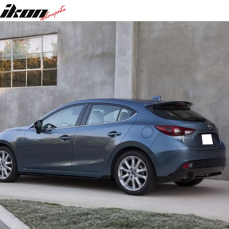 2014-2016 Mazda 3 Hatchback OE Unpainted Roof Spoiler ABS Extension