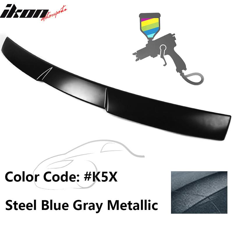 2015-2021 Subaru WRX V Style Steel Blue Gray Metallic Roof Spoiler ABS