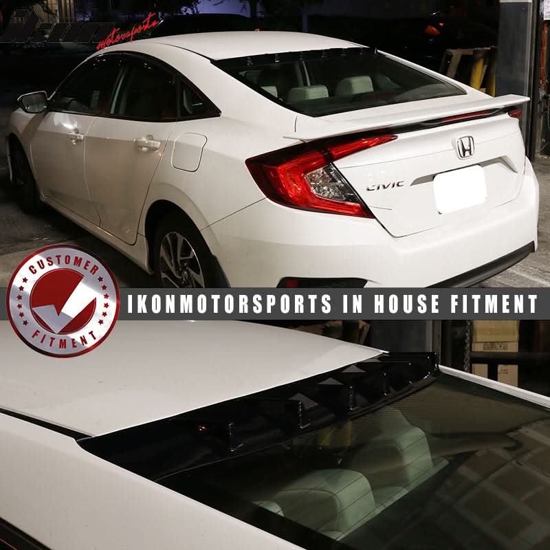 2016-2021 Honda Civic Sedan V Style Roof Spoiler ABS