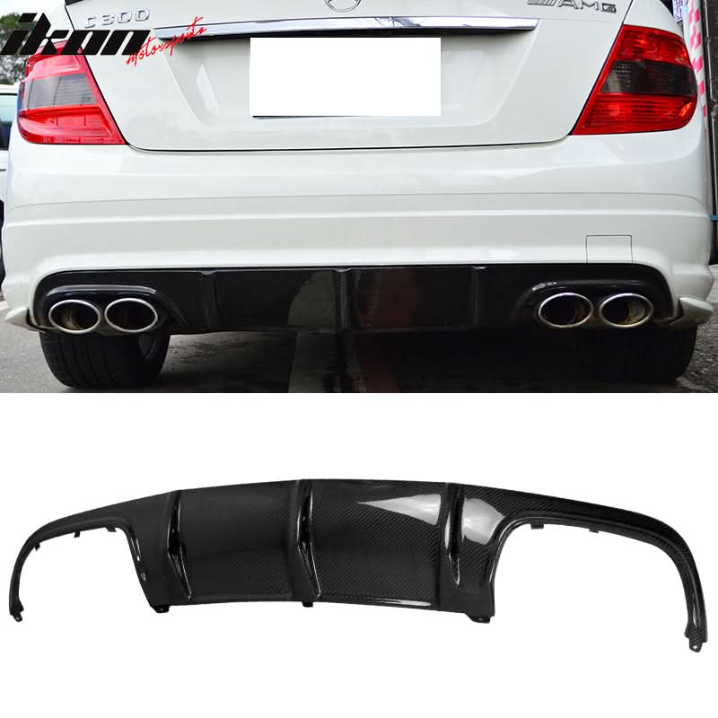 2008-2011 Benz C Class W204 C63 AMG Rear Diffuser Carbon Fiber