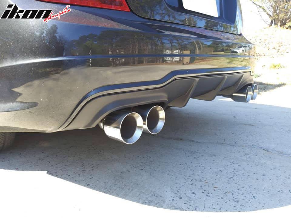 2012-2015 Mercedes Benz C204 LCI Sport Rear Bumper Diffuser Lip ABS