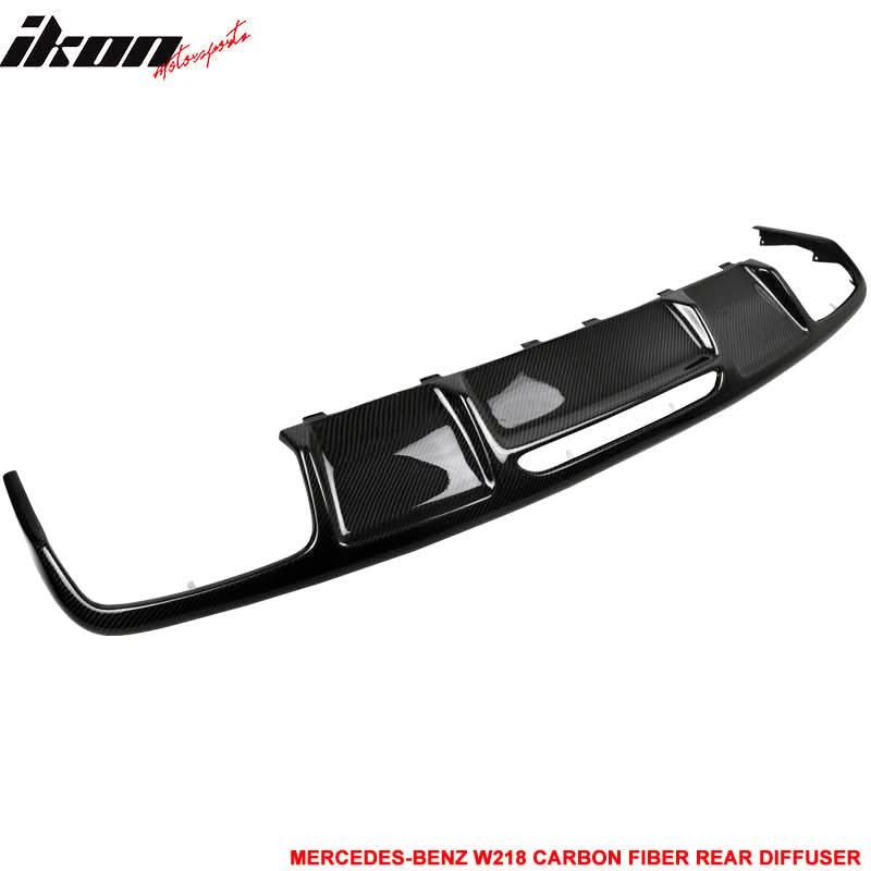 2011-2017 Benz CLS Class W218 Rear Bumper Lip Diffuser Carbon Fiber