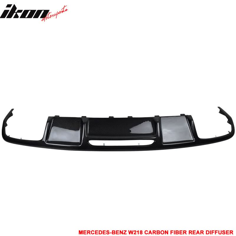 2011-2017 Benz CLS Class W218 Rear Bumper Lip Diffuser Carbon Fiber
