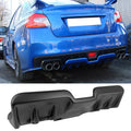2015-2021 Subaru WRX STI H Style Matte Black Rear Bumper Lip Diffuser