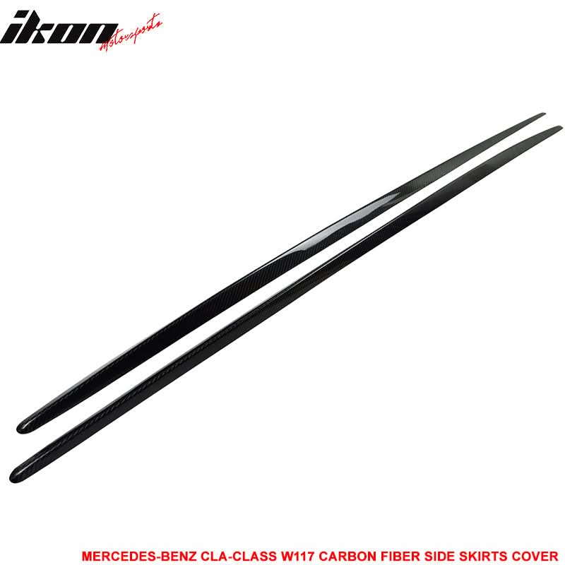 2014-2018 Benz CLA-Class C117 Carbon Fiber CF Side Skirts Cover