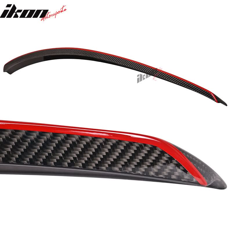 2008-2014 Benz C Class W204 C63 Red Line Carbon Fiber Trunk Spoiler
