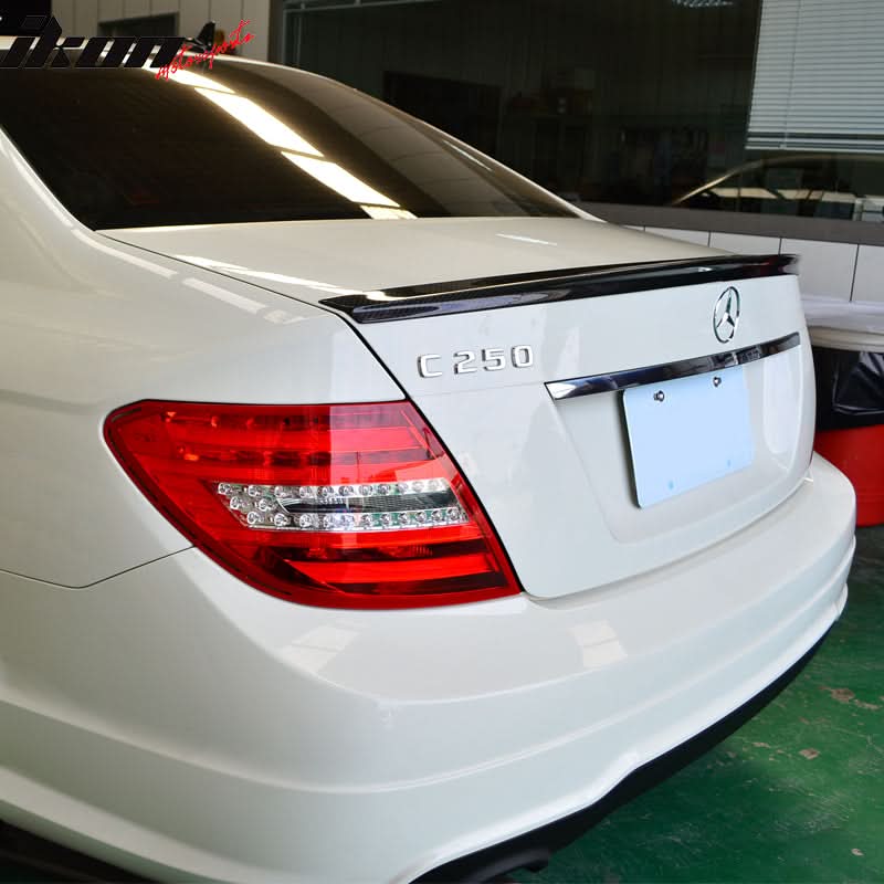 2008-2014 Benz C-Class W204 Sedan IKON Style Carbon CF Trunk Spoiler