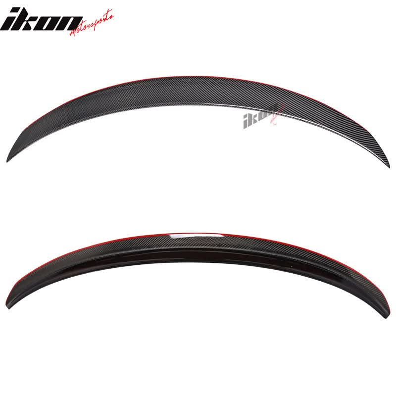 2013-2018 Benz CLA C117 Sedan Carbon Fiber CF Red Line Trunk Spoiler