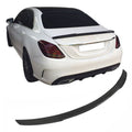 2015-2021 Benz W205 C Class Sedan V Style Carbon Fiber Trunk Spoiler