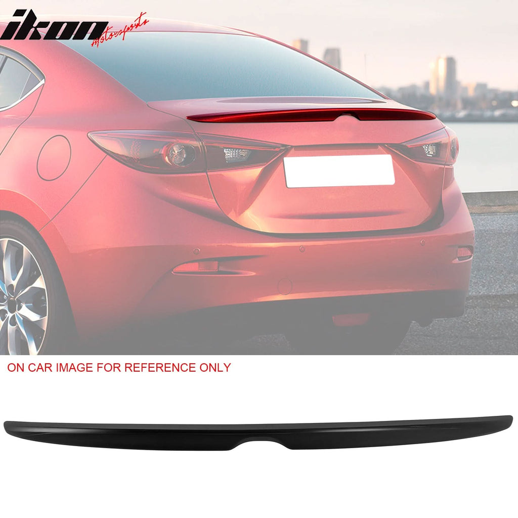 2014-2018 Mazda 3 Sedan OE Style Unpainted Rear Trunk Spoiler Wing ABS