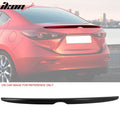 2014-2018 Mazda 3 Sedan OE Style Unpainted Rear Trunk Spoiler Wing ABS