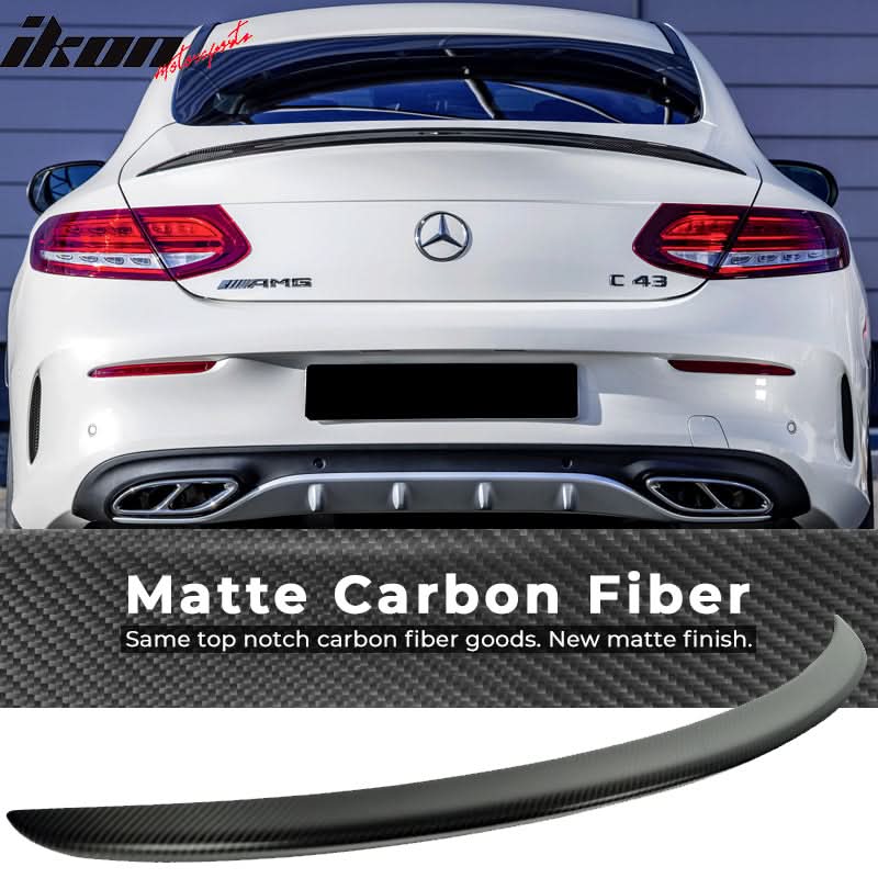 2015-2021 Benz W205 C Class Coupe AMG Style Carbon Fiber Trunk Spoiler