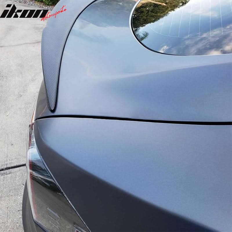 2012-2025 Tesla Model S Trunk Spoiler V Style Matte Carbon Fiber Wing