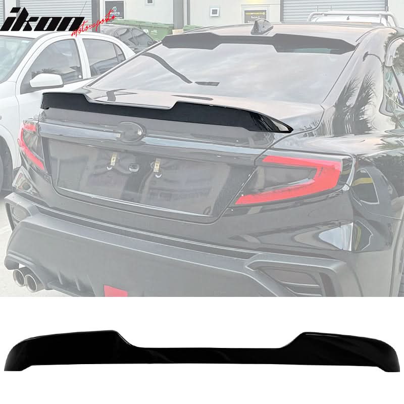 2022-2025 Subaru WRX 5th V2 Style Painted #D4S Black Trunk Spoiler ABS
