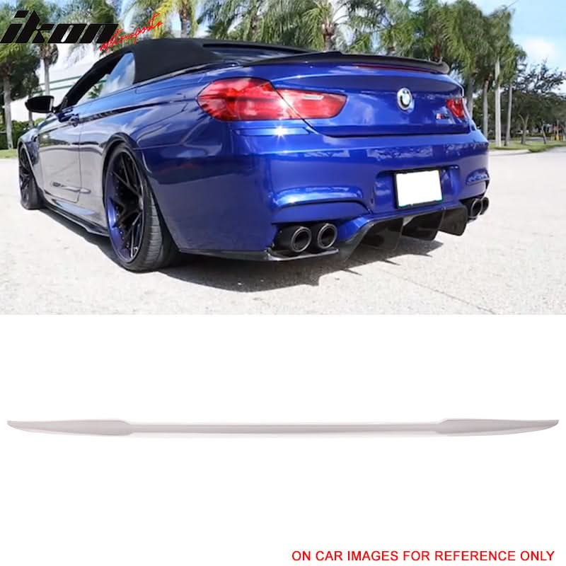 2012-2018 BMW 6 Series F12 Convertible V Style Trunk Spoiler Wing ABS