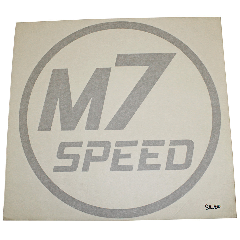 M7 Speed Circle Silver Monochromatic decal-3 1/2"