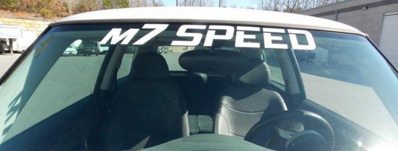 "M7 Speed" Windshield Banner | Red | Curved (R50-R57 |R60,R61 | F55, F56)