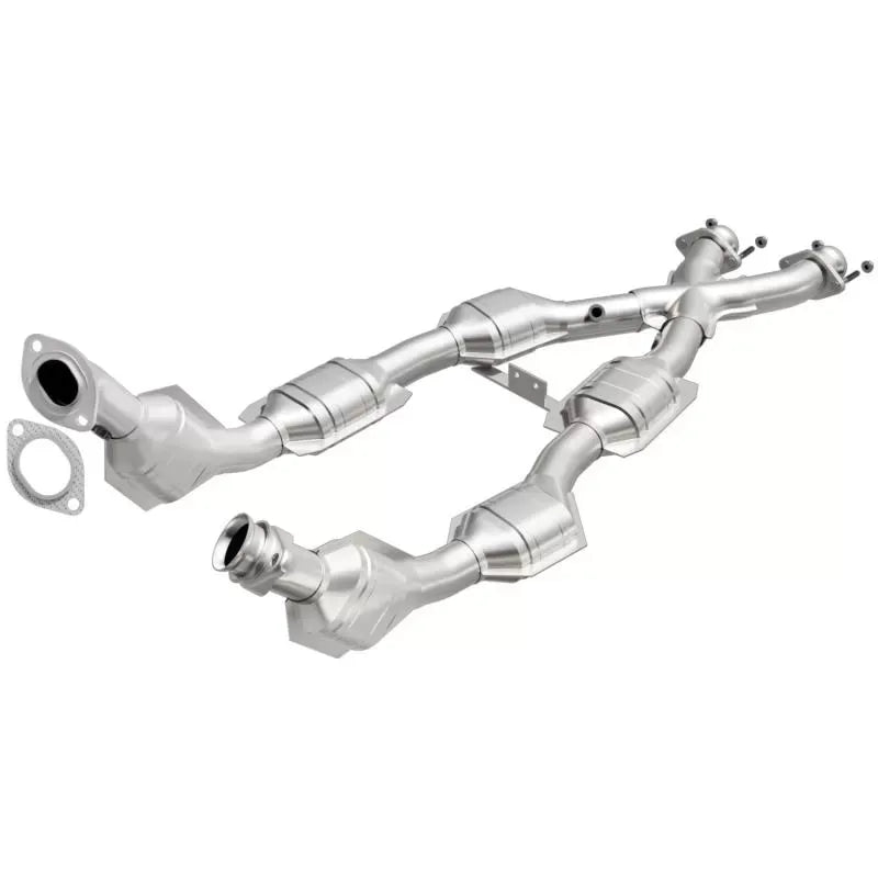 MagnaFlow HM Grade Direct-Fit Catalytic Converter for 1996-1998 Ford Mustang GT, Stainless Steel