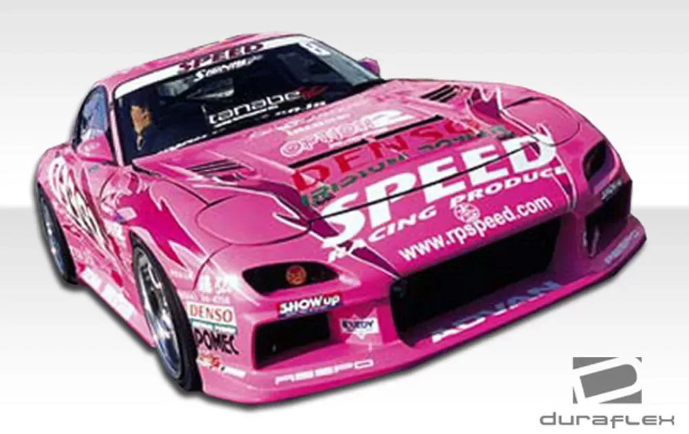 Duraflex Sleek Front Bumper Cover Compatible With 1993-1997 Mazda RX7 - 1 Piece