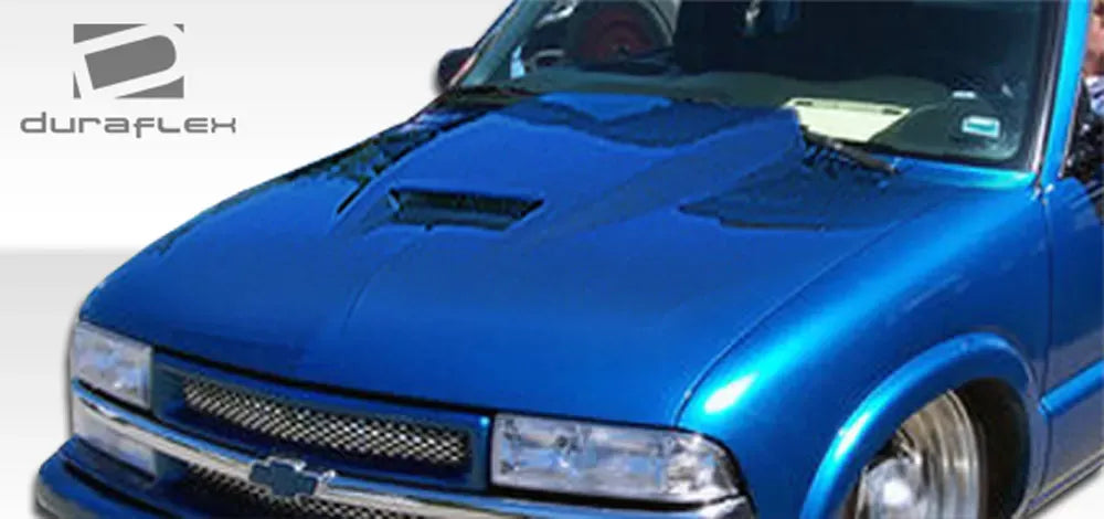 Duraflex Ram Air Hood Compatible With 1994-2004 Chevrolet S-10 - 1 Piece