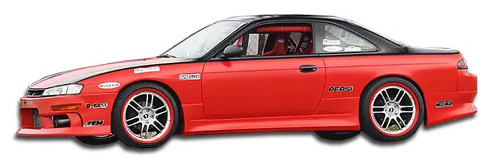 Duraflex V-Speed Side Skirts Compatible With 1995-1998 Nissan 240SX - 2 Piece