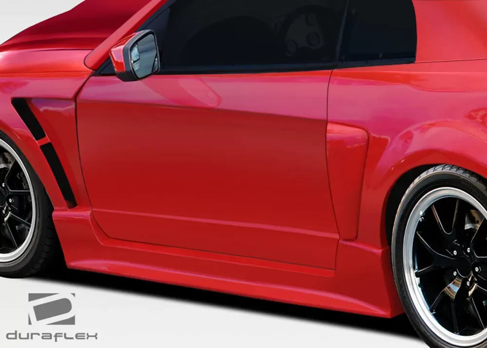 Duraflex CBR500 Wide Body Side Skirts Compatible With 1999-2004 Ford Mustang - 2 Piece