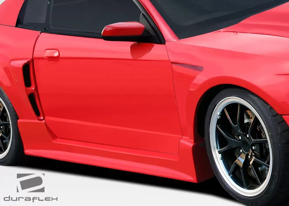 Duraflex CBR500 Wide Body Side Skirts Compatible With 1999-2004 Ford Mustang - 2 Piece