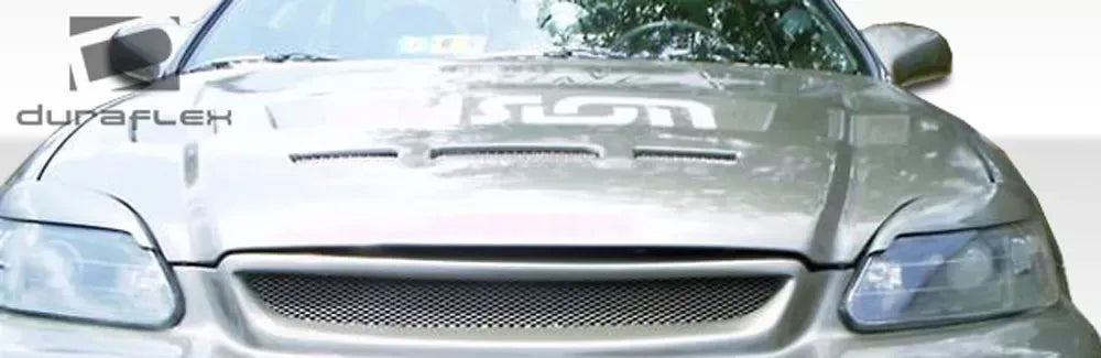 Duraflex Predator Hood Compatible With 1999-2000 Honda Civic - 1 Piece