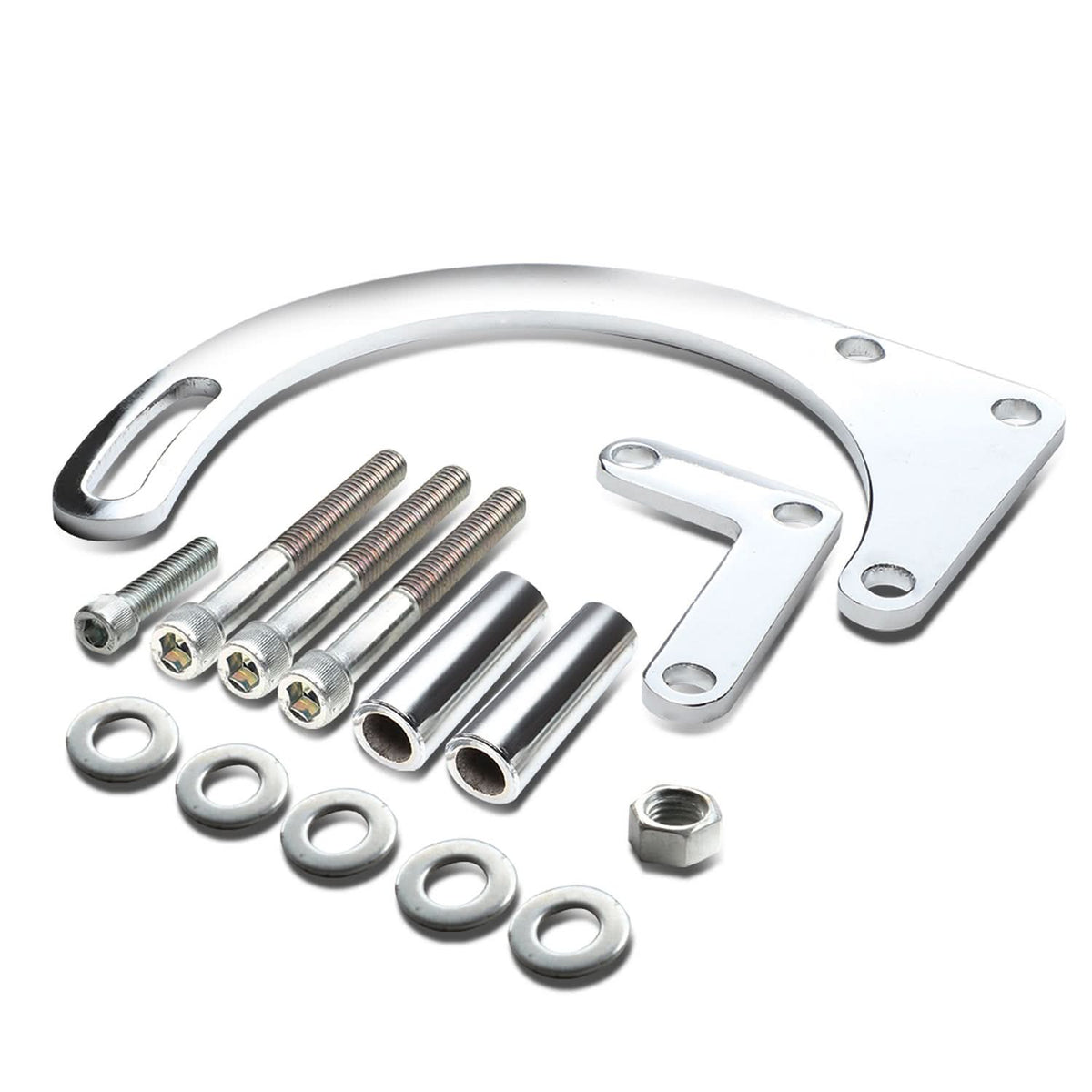 1955-1968 Chevrolet SBC Low Mount Alternator Bracket Set - Chrome