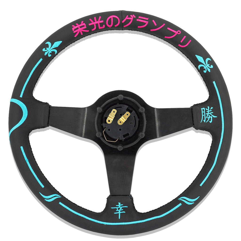 Universal Adrenaline Chase 350mm 3"Deep Dish 6-Bolt Steering Wheel | 150 Entries