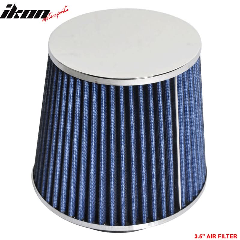 3.5Inch Performance Cold Dry Air Intake Cone Filter Inlet Replacement