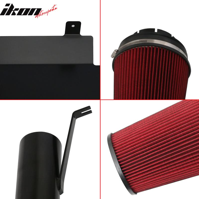 2002-2006 Cadillac Escalade Red Black Cold Air Intake Pipe Aluminum