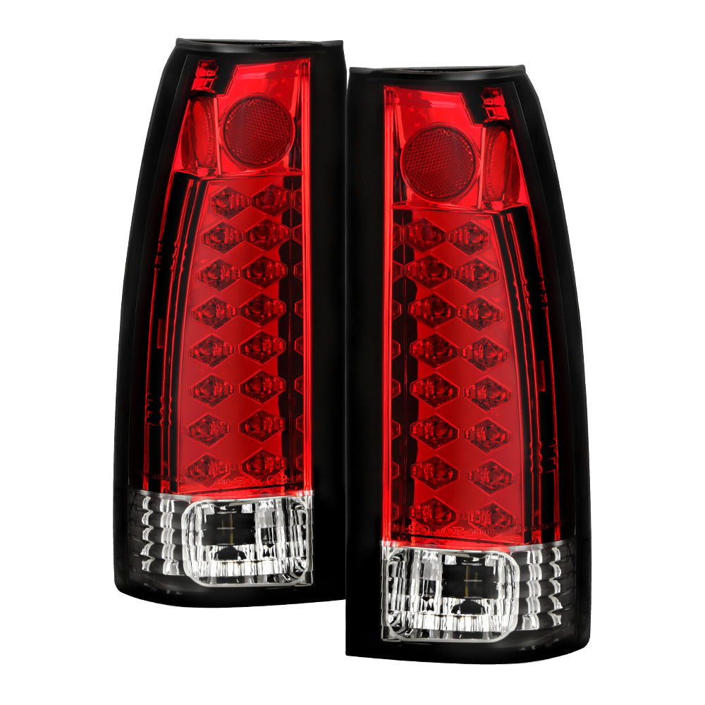 Spyder Chevy C/K Series 1500 88-98/Blazer 92-94 LED Tail Lights Red Clear ALT-YD-CCK88-LED-RC 5001375