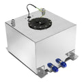 5 Gallon Aluminum Fuel Cell Gas Tank with Level Sender - Polished