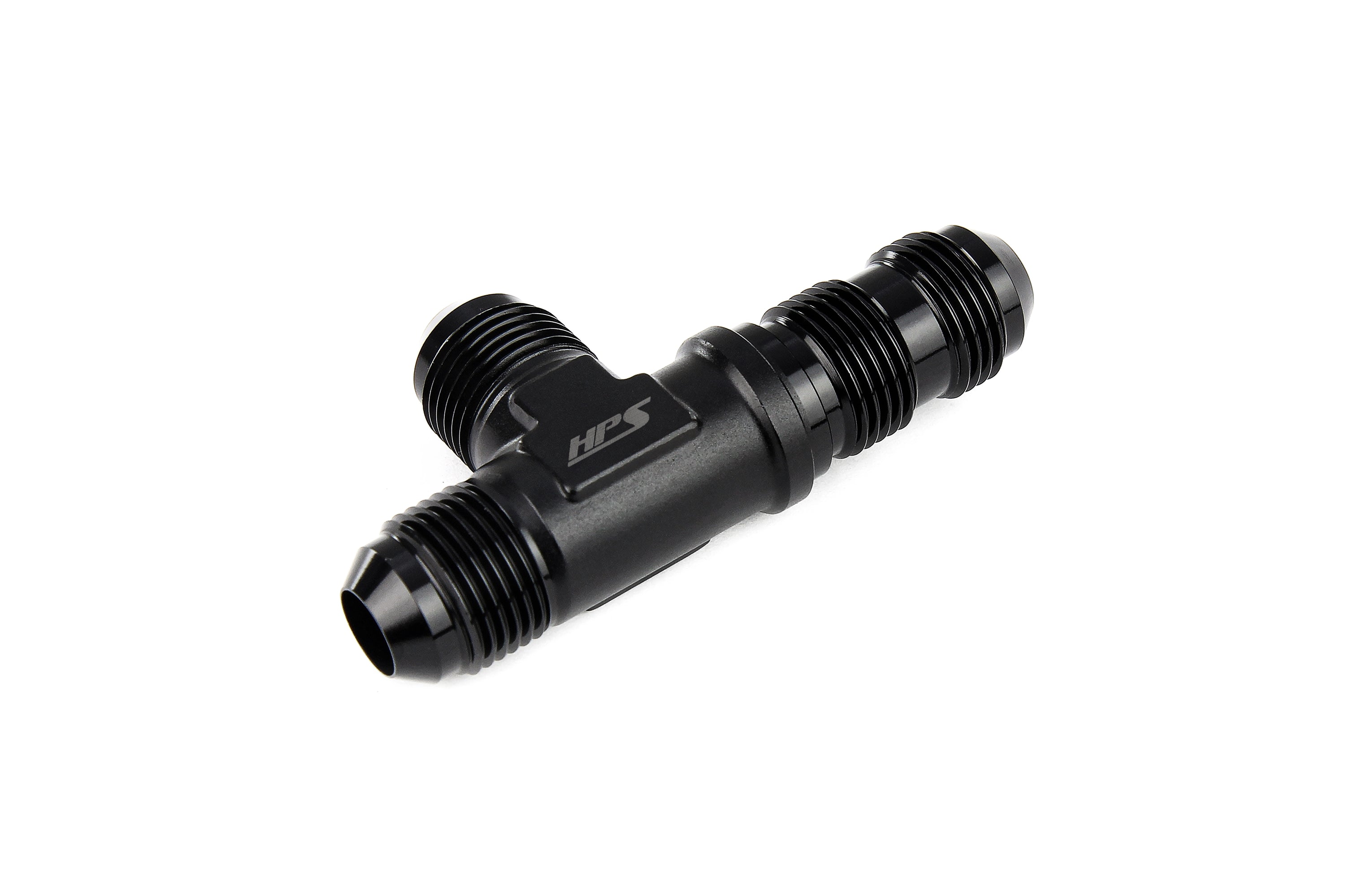 HPS Performance Products AN Male to Male Bulkhead Adapter, Aluminum, Black