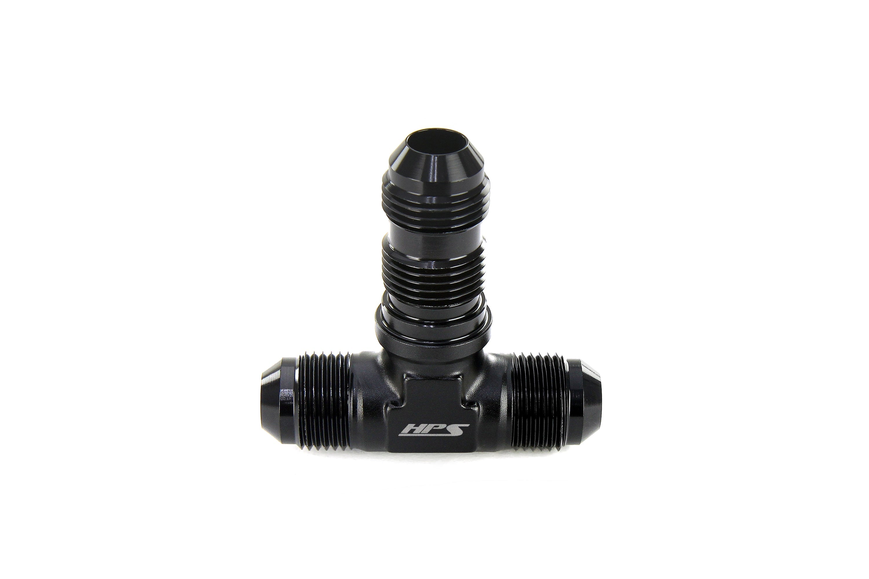 HPS Performance Products AN Male to Male Bulkhead Adapter, Aluminum, Black