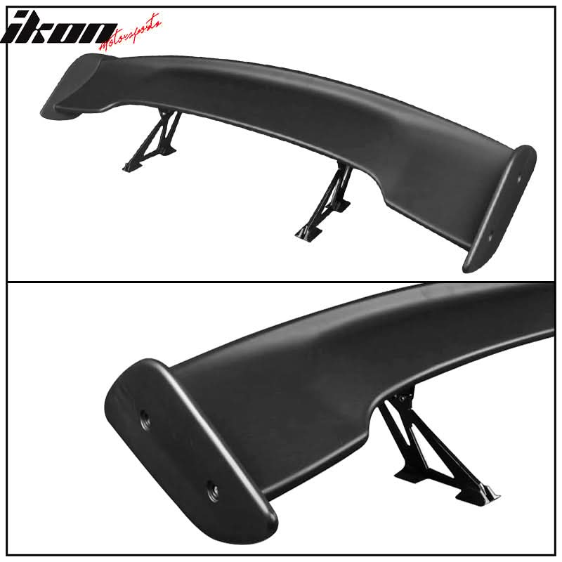Universal GT Style Black JDM Adjustable Rear Trunk Spoiler Wing ABS