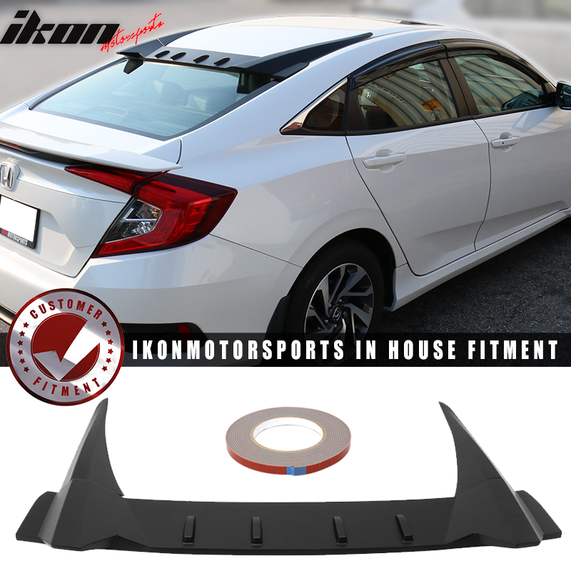 2016-2021 Honda Civic Sedan TR Style Roof Spoiler Wing ABS